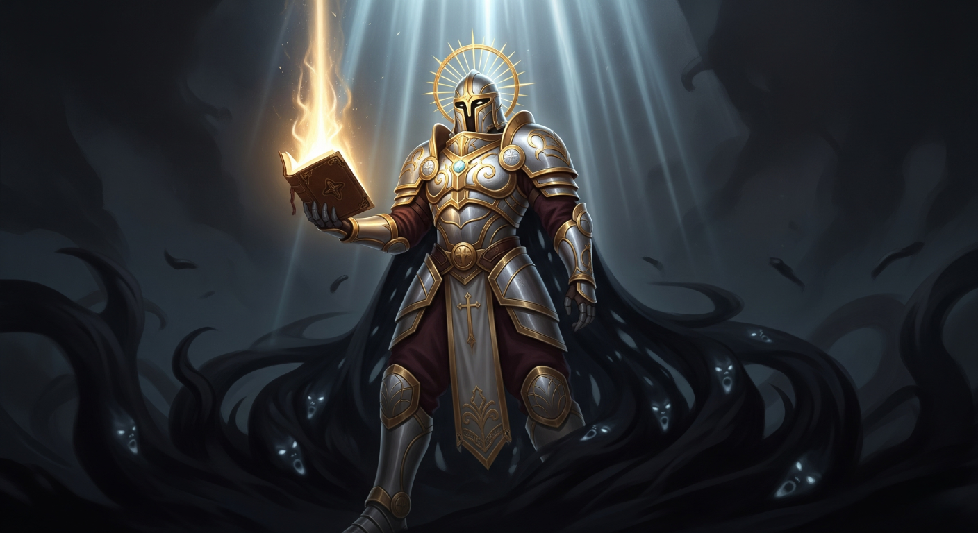 Um guerreiro em guarda